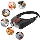 LED Head Lamp Visor Jeweler Magnifier Lighting Magnifying Glass Loupes-He.AU