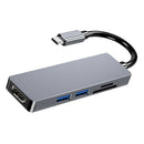 USB-C Hub 5-Port with 2xUSB3.0, 1xHDMI(4k), 1xSD Card Slot, 1xTF Card Slot