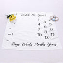 Newborn Letter Print Background Blankets Baby Milestone Blanket Photo Prop