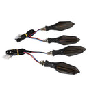2/4pcs Motorbike LED Turn Signal Lamps Yellow Light Dual-color Flashing Lights