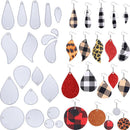 20pcs Earring Cutting Dies Teardrop Leaf Shape Die Metal Cutting Stencils Making