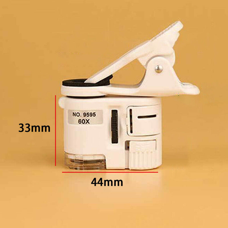 Magnifier Loupe LED Lighted Portable Clip Cell Phone Universal Microscope Camera