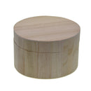 Unpainted Wooden Storage Box Case Round for Jewelry Small Gadgets Gift Wood DIY