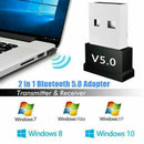 New USB Bluetooth Adapter Wireless Dongle V5.0 CSR For Win 7 8 10 PC Laptop
