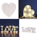 2Pcs LED Lights with Letters Love and Heart Battery Operated for Proposal