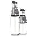 2Pcs/Set 9/17Oz Olive Oil Dispenser Bottle Set Oil Vinegar Cruet with Drip- R3J2