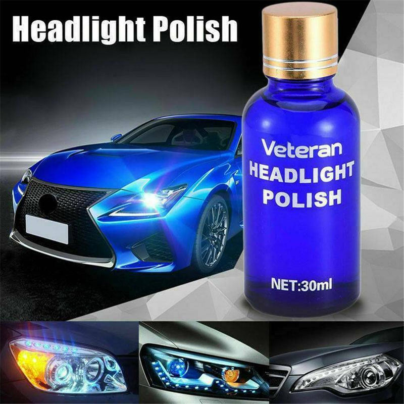 30ML 9H Hardness Auto Car Headlight Restorer Repair Liquid Polish Cleaning Tool