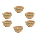 6pcs Bamboo Canary Nest Pan Bird Breeding Hatch Cage Small Parrot Rest Cave