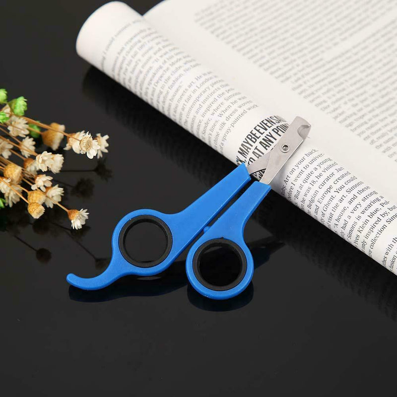 Pet Nail Toe Clipper Scissors Stainless Steel Dog Claw Cutter(Blue Black) A