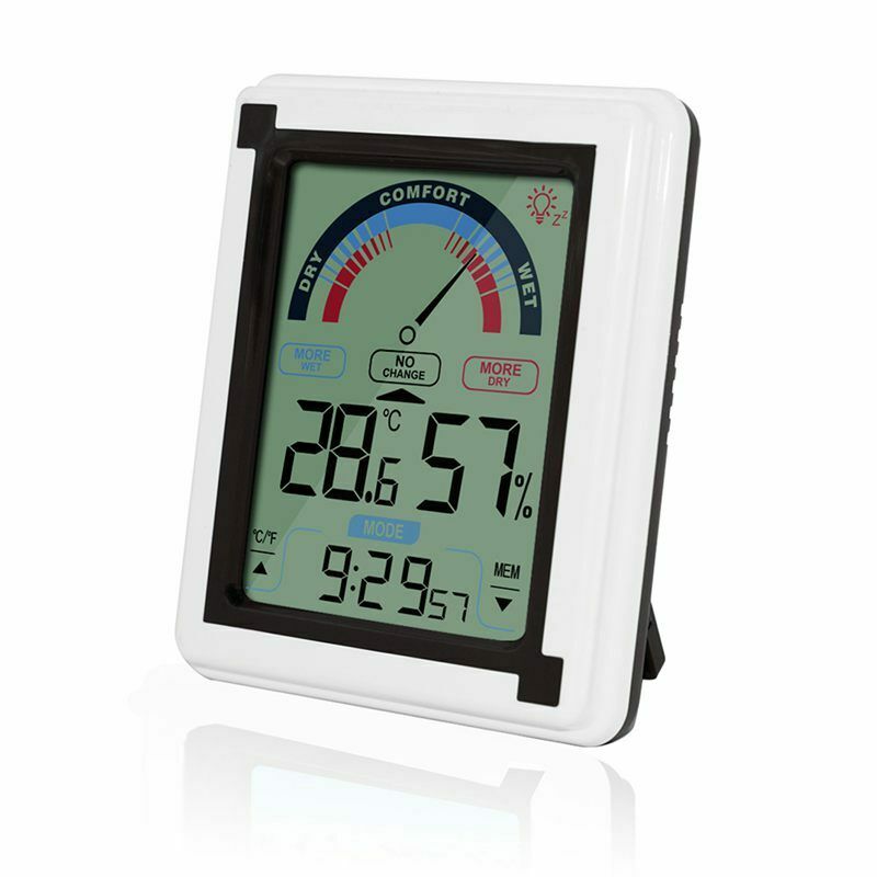 Electronic Weather Clock Temperature Humidity Meter Indicator Thermometer L I7S1