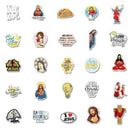 50x Jesus Christians Ctoon Graffiti Stickers Laptop Skatebod Luggage Deca Hn