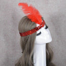 Headband Sequin Showgirl Elastic Feather Costume Headpiece Headband One siz