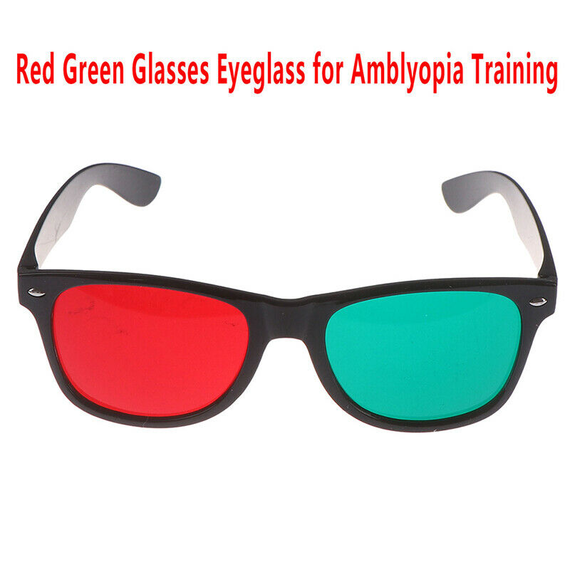 1Pcs Red Green Glasses Eyeglass Amblyopia Training Protection Goggles Glasse-