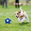Pet Soft Latex Squeak Sound Molar Ball Dog Interactive Chew Toys (Football) A