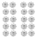 20x Crystal Rhinestone Floral Buttons Flatback Embellishments DIY Craft 12mm