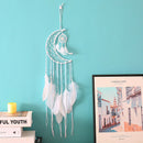 Moon Dreamcatcher Handmade Dream Catcher Net With Feathers Home Wall Hangin R9F8