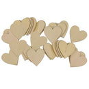 35pcs Wooden Heart for Craft, Pyrography, DIY Wood Plaque Wedding Decor Sign