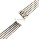 5pcs Screw Locking Stainless Steel Keychain Wire Key Ring Cable Outdoor Hiking