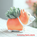 Cartoon Corgi Dog Decoration Craft Succulent Flower Pots Office Animal Shaped