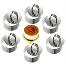 Cake Molds Stainless Steel Cake Rings Cake Mousse Mold with Pusher,3.15In D