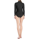 Women One Piece Swimsuit Long Sleeve High Neck Zipper Back Bodysuit Jumpsuit