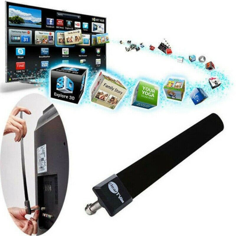 Mini Clear TV Key HDTV FREE TV Digital Indoor Antenna Ditch Cable P7S9