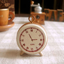 Wooden Rubber Stamp Seal Classic Alarm Clock For Diary Scrapbook Decor JR