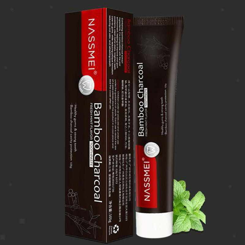 Fluoride Free Activated Charcoal Teeth Whitening Toothpaste Freshens Breath