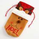 1 pcs Cartoon Elk Wine Bottle Cover Bag Christmas Dinner Xmas Table Decor C