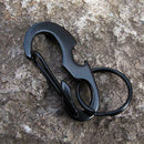 Outdoor Climbing Carabiner Bottle Opener Buckle Keychain Ring EDC Tools A