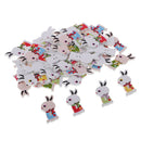 50Pcs Lovly Cartoon Ribbit Wood Buttons for Kid's Game DIY Sewing Gift Craft