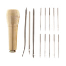 14Pcs Canvas Leather Tent Sewing Awl Hand Stitcher Leather Craft Needle Crafts