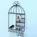 Wall-mounted Metal Stand Holder Rack Earring Necklace Bracelet Jewelry Display