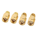 4 Pcs SMA Male Plug (Pin) To RP-SMA Female (Pin) Coupling Nut Connector