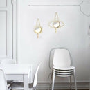 Hanging Wall Mirror Decorative Eye Shaped Wall Mirror for Home Bathroom Office