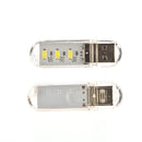 Portable Keychain USB Power 3 LED Night Light Camping Lamp Torch Warm White 0HK