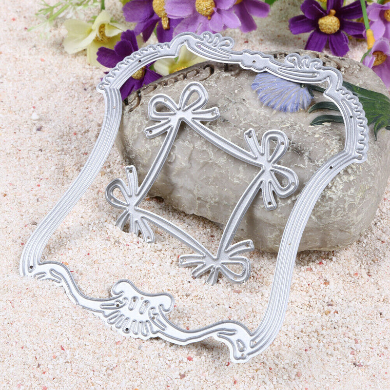 1 Set Bowknot Lace Pattern Emboss Cutting Dies Stencil for Scrapbooking DIY