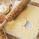 Pattern Printing Rolling Pin Engraving Embossed Biscuit Dough Stick Kneadin
