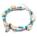 2X Bohemia Sea Turtle Beach Anklet Shell Women Bohomia Ankle Bracelet Jewelry