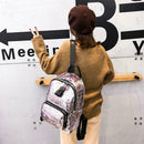 Glitter Backpack Women Sequin Travel Shoulder Bags Girls School Bags (Pink)