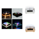 2pcs Solar Powered Rotary Display Stand Lights Low Power Consumption