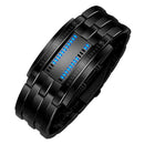 Electronic Watch 30M Waterproof Quartz Wrist Bracelet Watch Stainless Steel LED