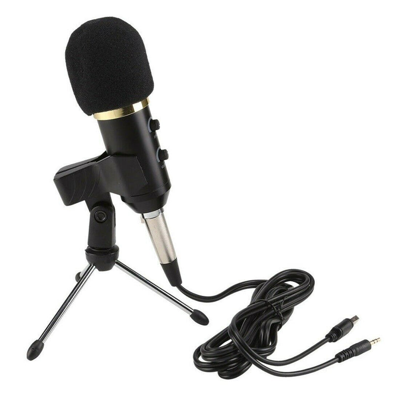 Pro USB Condenser Microphone Studio Sound Recording Mic w/ Stand Tripod