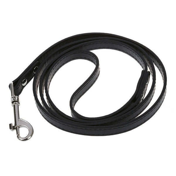 Black fashionable leather strap for pet dog 12" S 120 * 1.5cm