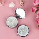 1PC Portable Pill Box Folding Case Metal Pill Cutter Medicine Organizer Storag3C