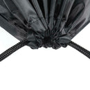 Outdoor Sports Waterproof Drawstring Backpacks Storage Knapsack (Black)