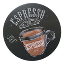 100% Espresso Advertising Board Plate Metal Round Tin Sign Wall Decor Plaque