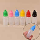 5pcs 10ml Empty Plastic Squeezable Dropper Bottles Eye Liquid Droppers Random M&