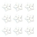 100pcs Christmas White Wooden Snowflakes Buttons for Scrapbooking Craft