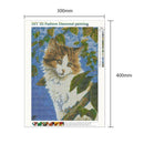 5D DIY Full Drill Diamond Painting Leaf Cat Cross Stitch Embroidery Mosaic
